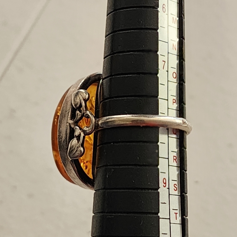 BALTIC AMBER 925 RING SIZE 8 - Picture 3 of 7